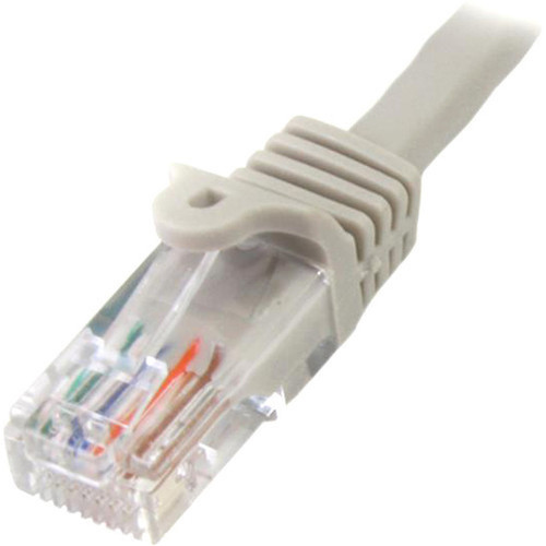 StarTechcom_15_ft_Gray_Snagless_Cat5e_UTP_Patch_Cable_-_Category_5e_-_15_ft_-_1_x_RJ-45_Male_Network_-_1_x_RJ-45_Male_Network_-_Gray_45PATCH15GR