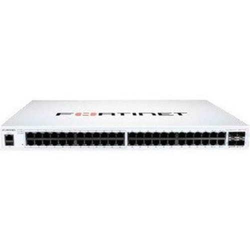 Fortinet FortiSwitch 100 FS-148F-POE Ethernet Switch - 48 Ports - Manageable - 2 Layer Supported - Modular - 47630 W Power - 370 W - FS-148F-POE