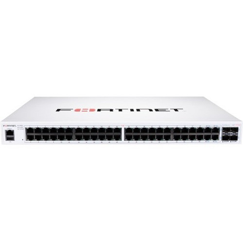 Fortinet FortiSwitch FS-148F-FPOE Ethernet Switch - 48 Ports - Manageable - 2 Layer Supported - Modular - 895.70 W Power Consumption - (Fleet Network)