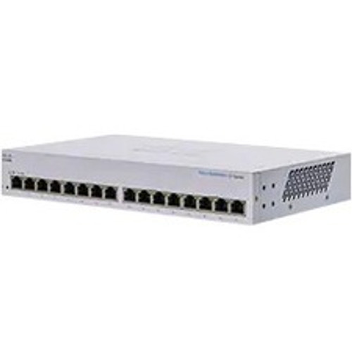 Cisco 110 CBS110-16T-NA Ethernet Switch - 16 Ports - 2 Layer Supported - 11.53 W Power Consumption - Twisted Pair - Desktop, Wall - (Fleet Network)