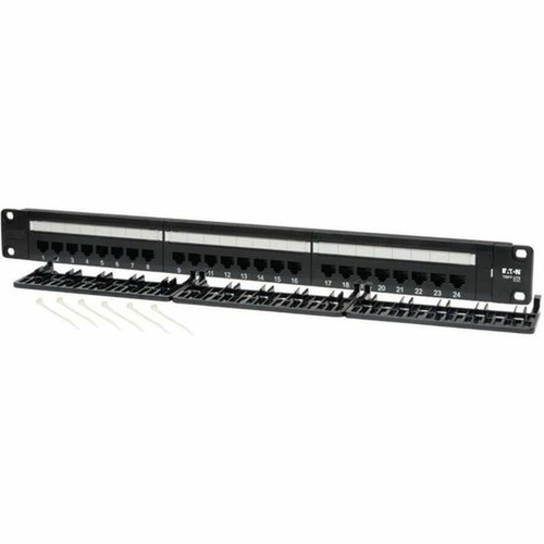 Tripp_Lite_24-Port_Cat5e_Cat5_Rackmount_Patch_Panel_568B_110_Punch_1URM_-_24_x_RJ-45_N052-024