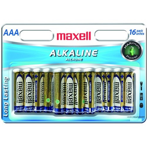 Maxell LR03 723472 Battery - For Tool, Toy, Smoke Alarm, Flashlight - AAA - 16 / Pack (Fleet Network)
