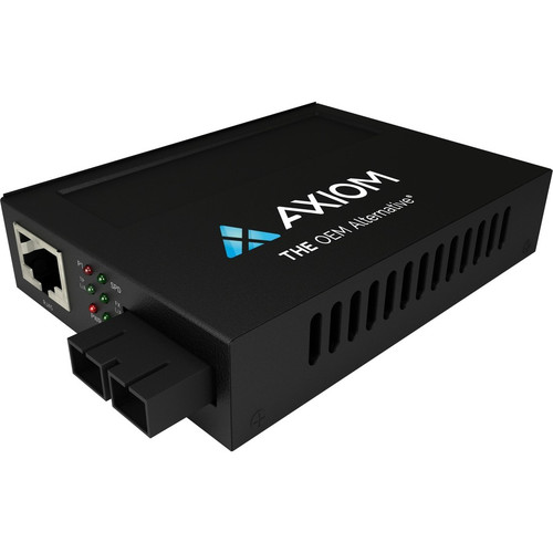 Axiom 1Gbs POE RJ45 to 1000BASE-LX Fiber Media Converter - SMF, SC, 10km, 1310nm - Network (RJ-45) - 1x PoE (RJ-45) Ports - 1 x SC - - (Fleet Network)