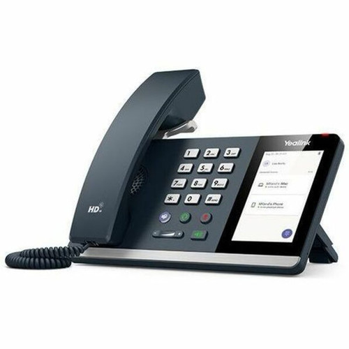 Yealink MP50-TEAMS Bluetooth Standard Phone - Silver Black - Corded - CordedCordless - Speakerphone - Hearing Aid Compatible MP50TEAMS