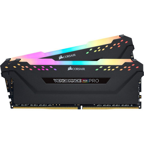 Corsair Vengeance RGB Pro 16GB 2 x 8GB DDR4 DRAM 3600MHz C16 Memory Kit - Black - For Motherboard Desktop PC - 16 GB 2 x 8GB - - CMW16GX4M2D3600C16