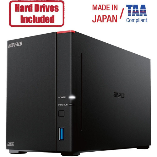 Buffalo LinkStation 720D 8TB Hard Drives Included (2 x 4TB, 2 Bay) - Hexa-core (6 Core) 1.30 GHz - 2 x HDD Supported - 2 x HDD - 8 TB (Fleet Network)