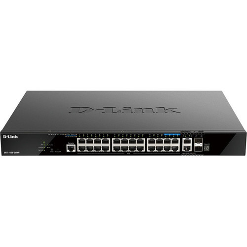 D-Link DGS-1520-28MP Layer 3 Switch - 26 Ports - Manageable - 3 Layer Supported - Modular - 45330 W Power Consumption - 740 W PoE - - DGS-1520-28MP