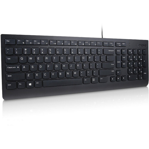 Lenovo Essential Wired Keyboard (Black) - French Canadian 058 - Cable Connectivity - USB Type A Interface - 105 Key - French (Canada) (Fleet Network)