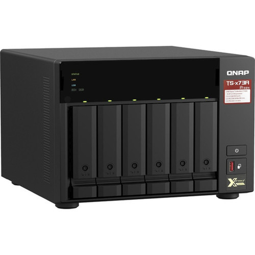QNAP TS-673A-8G NAS Storage System - AMD Ryzen V1500B Quad-core 4 Core 220 GHz - 6 x HDD Supported - 0 x HDD Installed - 6 x SSD - TS-673A-8G-US