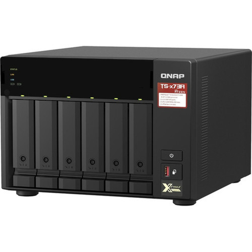 QNAP TS-673A-8G NAS Storage System - AMD Ryzen V1500B Quad-core 4 Core 220 GHz - 6 x HDD Supported - 0 x HDD Installed - 6 x SSD - TS-673A-8G-US