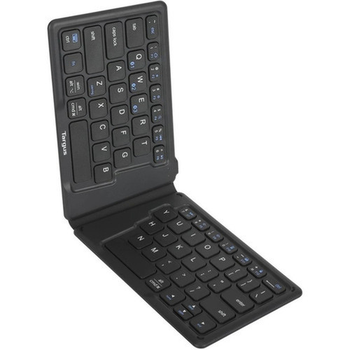 Targus Ergonomic Foldable Bluetooth Antimicrobial Keyboard - Wireless Connectivity - BluetoothRF - 240 GHz - ChromeOS - English US AKF003US