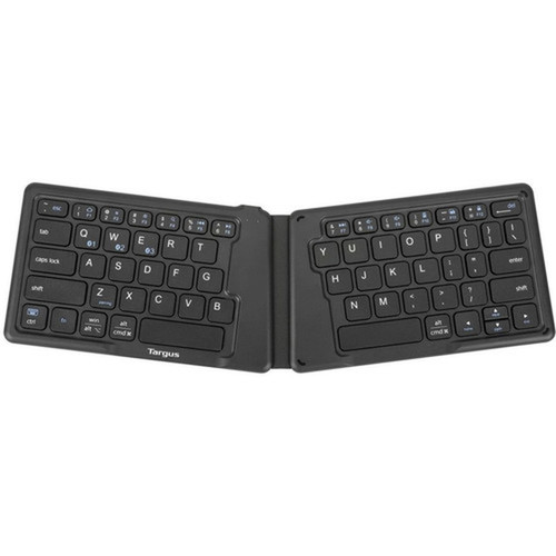 Targus Ergonomic Foldable Bluetooth Antimicrobial Keyboard - Wireless Connectivity - BluetoothRF - 240 GHz - ChromeOS - English US AKF003US