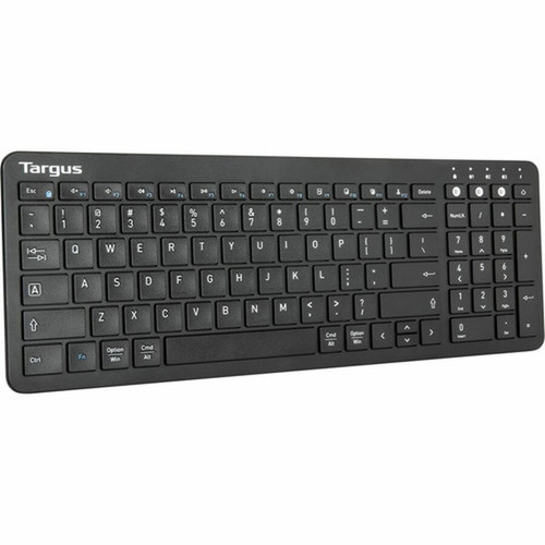 Targus Midsize Multi-Device Bluetooth Antimicrobial Keyboard - Wireless Connectivity - Bluetooth - ChromeOS - English US - QWERTY - AKB863US