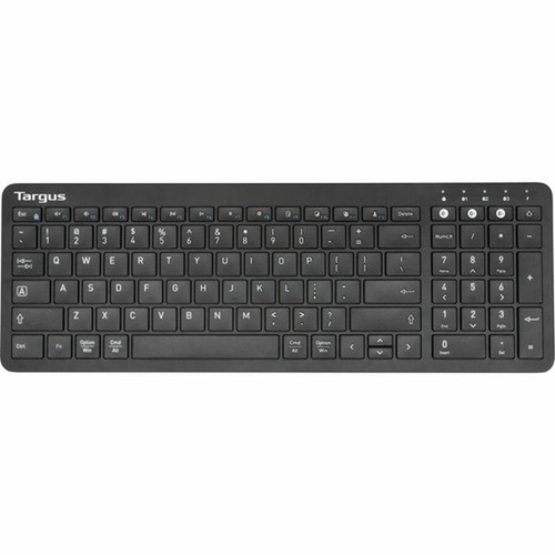 Targus Midsize Multi-Device Bluetooth Antimicrobial Keyboard - Wireless Connectivity - Bluetooth - ChromeOS - English US - QWERTY - AKB863US
