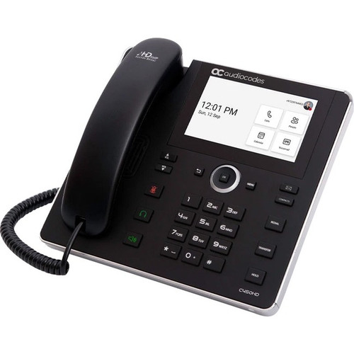 AudioCodes C450HD IP Phone - Corded - Cordless - Wi-Fi, Bluetooth - Wall Mountable - Black - VoIP - IEEE 802.11b/g/n - 2 x Network - (Fleet Network)