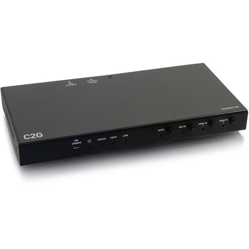 C2G Dual HDMI HDBaseT + VGA, RS232 Over Cat Switching Extender Transmitter - 3 Input Device - 230 ft (70104 mm) Range - 1 x Network - (Fleet Network)