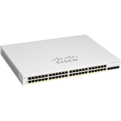 Cisco Business CBS220-48FP-4X Ethernet Switch - 48 Ports - Manageable - 2 Layer Supported - Modular - 6570 W Power Consumption - 740 CBS220-48FP-4X-NA