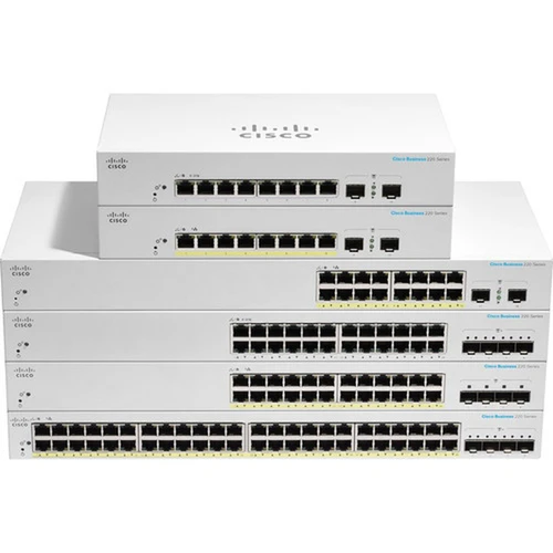 Cisco Business CBS220-8FP-E-2G Ethernet Switch - 8 Ports - Manageable - Gigabit Ethernet - 101001000Base-T 1000Base-X - 2 Layer - - CBS220-8FP-E-2G-NA