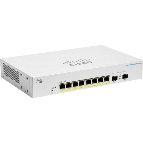 Cisco Business CBS220-8P-E-2G Ethernet Switch - 8 Ports - Manageable - Gigabit Ethernet - 101001000Base-T 1000Base-X - 2 Layer - - CBS220-8P-E-2G-NA