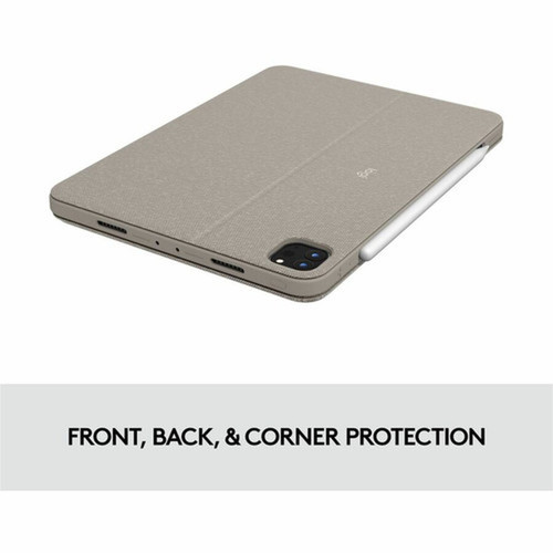 Logitech Combo Touch KeyboardCover Case for 11 Apple iPad Pro 3rd Generation iPad Pro 2nd Generation iPad Pro Tablet - Sand - 920-010165