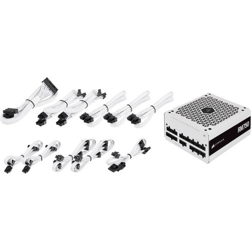 Corsair RM White Series RM750 - 750 Watt 80 PLUS Gold Fully Modular ATX PSU - ATX - 120 V AC 230 V AC Input - 33 V DC  20 A 5 V DC CP-9020231-NA