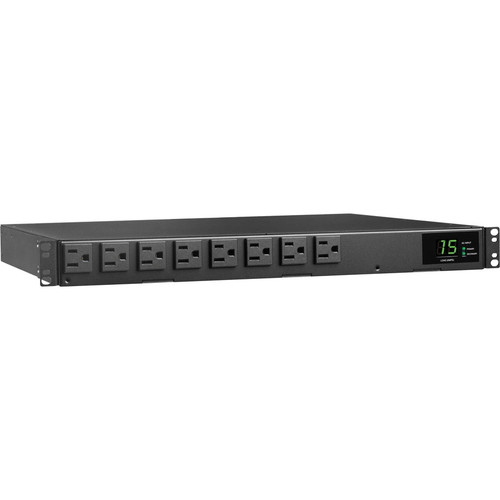 Tripp Lite 8-Outlets PDU - Metered Auto Transfer Switch - NEMA 5-15P - 8 x NEMA 5-15R - 120 V AC - 1U - Horizontal - Rack-mountable, - (Fleet Network)