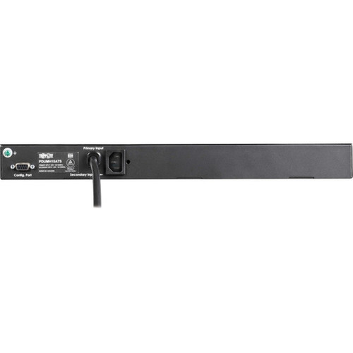 Tripp Lite 8-Outlets PDU - Metered Auto Transfer Switch - NEMA 5-15P - 8 x NEMA 5-15R - 120 V AC - 1U - Horizontal - Rack-mountable - PDUMH15ATS