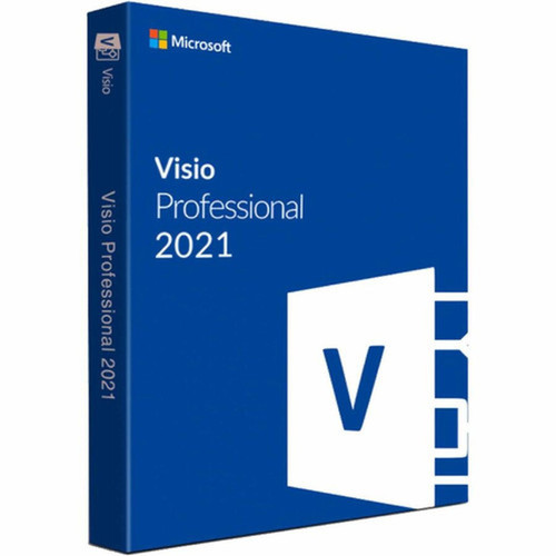 Microsoft Visio 2021 Professional - Box Pack - 1 PC - Medialess - Designing - French - PC - Windows Supported D87-07622
