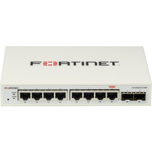 Fortinet FortiSwitch 108F Ethernet Switch - 8 Ports - Manageable - Gigabit Ethernet - 101001000Base-T 1000Base-X - 2 Layer - - 2 - FS-108F