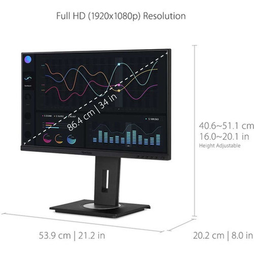 Viewsonic 24 Display IPS Panel 1920 x 1080 Resolution - 2400 60960 mm Class - In-plane Switching IPS Technology - LED - 1920 VG2456A