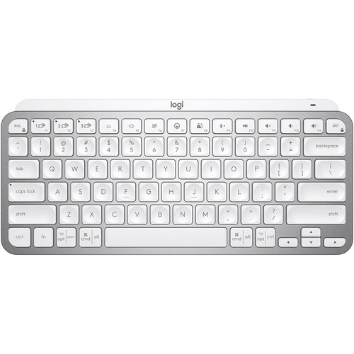 Logitech MX Keys Mini (Pale Grey) - Wireless Connectivity - Bluetooth - 32.81 ft (10000 mm) Emoji, Dictation, Mute Hot Key(s) - - PC, (Fleet Network)