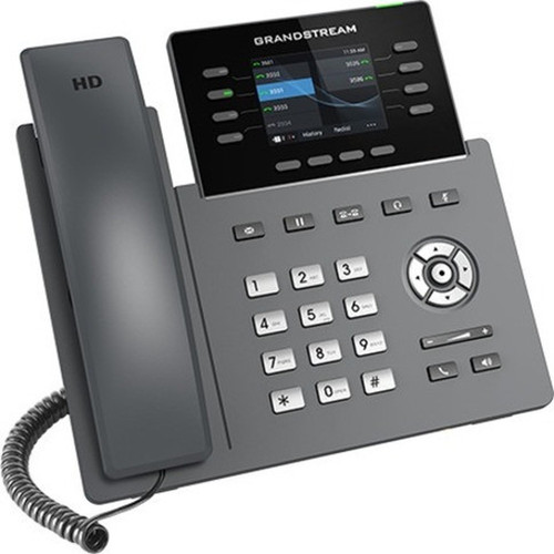 Grandstream GRP2624 IP Phone - Corded - Corded - Wi-Fi Bluetooth - Wall Mountable Desktop - 8 x Total Line - VoIP - IEEE - 2 x - PoE GRP2624