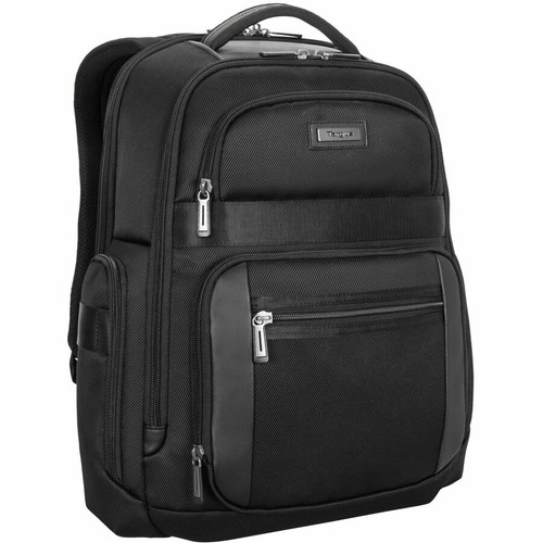 Targus Mobile Elite TBB617GL Carrying Case (Backpack) for 15" to 16" Notebook - Black - TAA Compliant - Water Resistant Bottom, Drop - (Fleet Network)