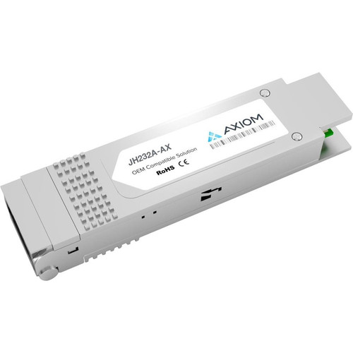 Axiom HP QSFP+ Module - For Optical Network, Data Networking - 1 x LC 40GBase-LR4 Network - Optical Fiber - Single-mode - 40 Gigabit - (Fleet Network)