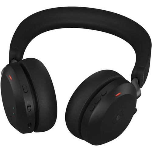 Jabra Evolve2 75 Wireless On-ear Stereo Headset - USB-A - For MS Teams - Black - Binaural - Ear-cup - 3000 cm - Bluetooth - 20 Hz to - 27599-999-999