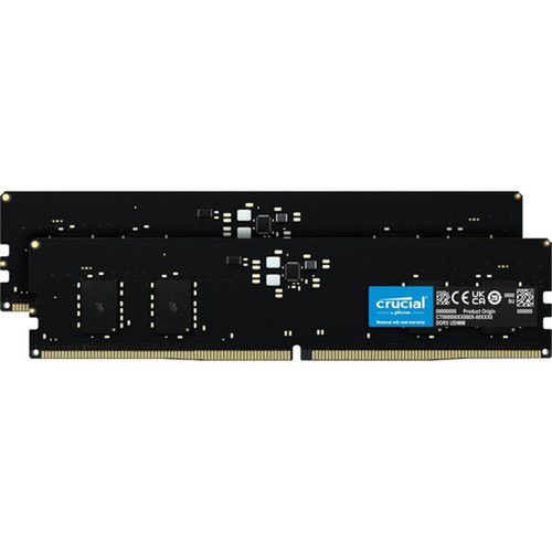 Crucial 16GB 2 x 8GB DDR5 SDRAM Memory Kit - For Motherboard Desktop PC - 16 GB 2 x 8GB - DDR5-4800PC5-38400 DDR5 SDRAM - 4800 - CT2K8G48C40U5