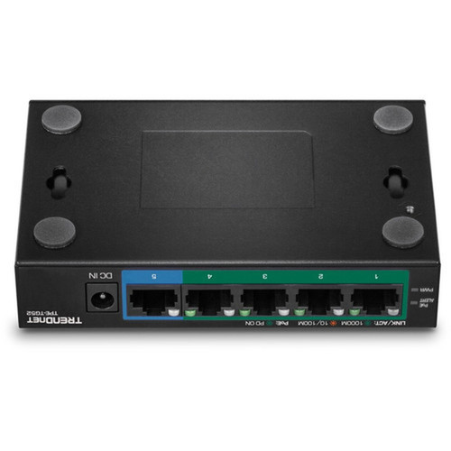 TRENDnet 5-Port Gigabit PoE Switch - 5 Ports - Gigabit Ethernet - 101001000Base-T - TAA Compliant - 2 Layer Supported - 36 W Power TPE-TG52