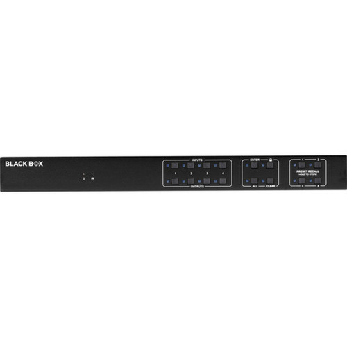 Black Box Video Matrix Switcher - HDMI 20 - 4K - Twisted Pair - 4 x 4 - Display - 4 x HDMI Out AVS-HDMI2-4X4-R2