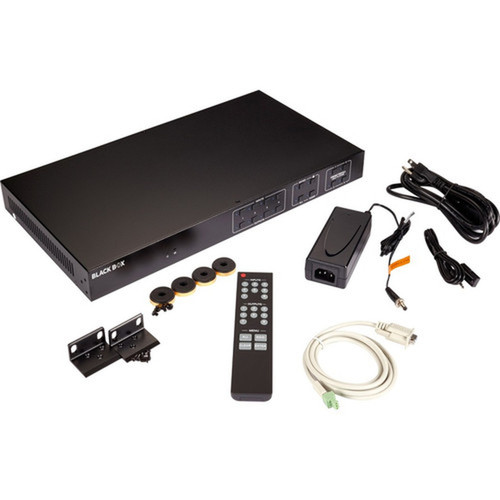 Black Box Video Matrix Switcher - HDMI 20 - 4K - Twisted Pair - 4 x 4 - Display - 4 x HDMI Out AVS-HDMI2-4X4-R2
