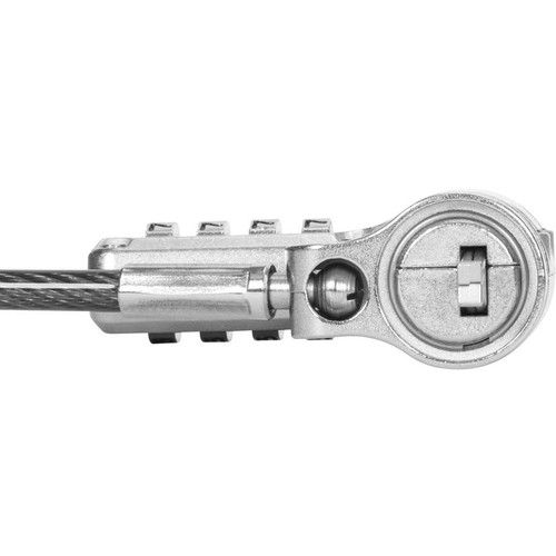 Targus DEFCON Ultimate Universal Serialized Combination Lock - Resettable - 4-digit - Patented T-bar/Combination Lock - Silver - Steel (Fleet Network)