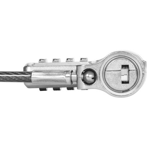 Targus DEFCON Ultimate Universal Serialized Combination Lock - Resettable - 4-digit - Patented T-barCombination Lock - Silver - Steel ASP96GLX-S