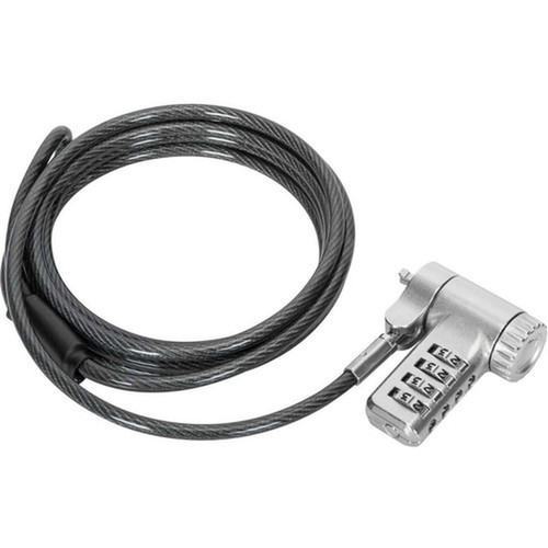 Targus DEFCON Ultimate Universal Serialized Combination Lock - Resettable - 4-digit - Patented T-barCombination Lock - Silver - Steel ASP96GLX-S