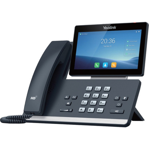 Yealink SIP-T58W IP Phone - Corded - Corded/Cordless - Wi-Fi - Wall Mountable, Desktop - Classic Gray - VoIP - IEEE 802.11a/b/g/n - 2 (Fleet Network)