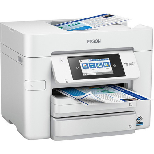 Epson WorkForce Pro WF-C4810 Inkjet Multifunction Printer - Color - CopierFaxPrinterScanner - Automatic Duplex Print - Color - 1200 C11CJ05205