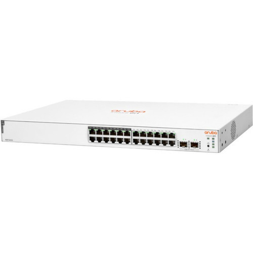 Aruba Instant On 1830 24G 12p Class4 PoE 2SFP 195W Switch - 24 Ports - Manageable - Gigabit Ethernet - 1000Base-T 1000Base-X - 2 - - JL813AABA