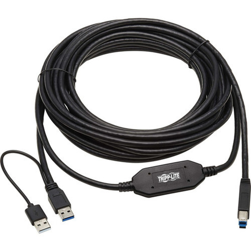 Tripp Lite USB Active Repeater Cable - USB-A to USB-B MM USB 32 Gen 1 25 ft 76 m - 25 ft USBUSB-B Data Transfer Cable for - U328-025-1