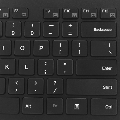 Adesso Air Mouse Go Plus With Full Size Keyboard - USB Scissors Wireless 240 GHz Keyboard - 104 Key - English US - USB Wireless - - WKB-5300CB