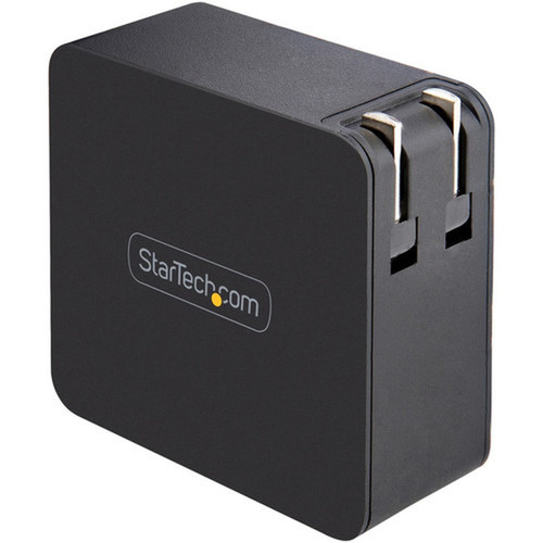 StarTechcom USB C Wall Charger 60W PD with 6ft2m Cable Portable USB Type C Laptop Charger Universal Adapter USB IFETL Certified WCH1CBK