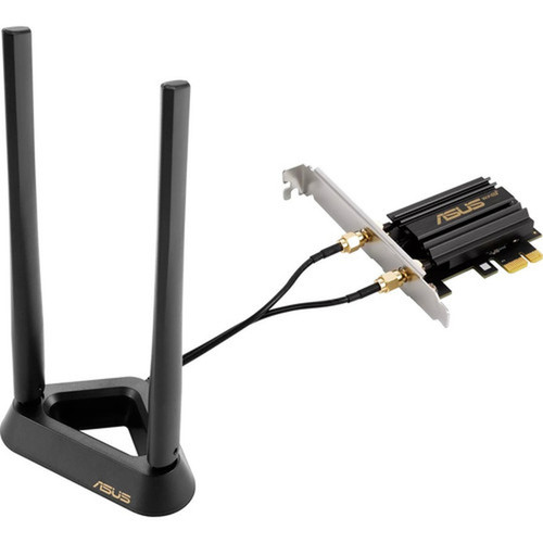 Asus PCE-AXE58BT IEEE 80211ax Bluetooth 52 Tri Band Wi-FiBluetooth Combo Adapter for Computer - PCI Express - 525 Gbits - 240 - PCE-AXE58BT
