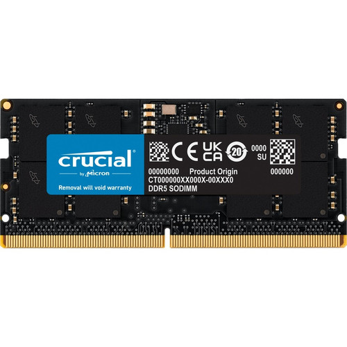 Crucial 16GB DDR5 SDRAM Memory Module - For Notebook - 16 GB (1 x 16GB) - DDR5-4800/PC5-38400 DDR5 SDRAM - 4800 MHz Dual-rank Memory - (Fleet Network)